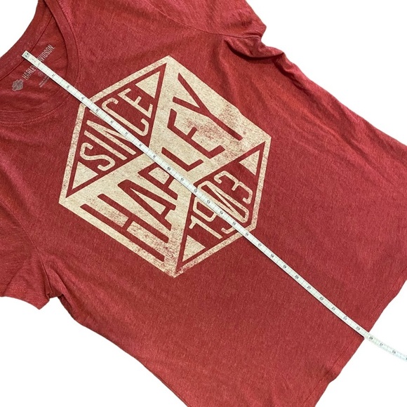 Harley Davidson Graphic Tee Vintage Style Women's T-shirt Since 1903 Red XL - Picture 9 of 9